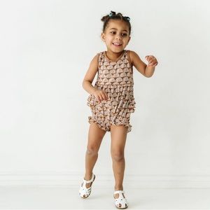 Little Sleepies Rust Rainbow Bubble Romper (sold)